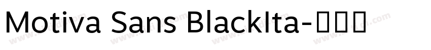 Motiva Sans BlackIta字体转换